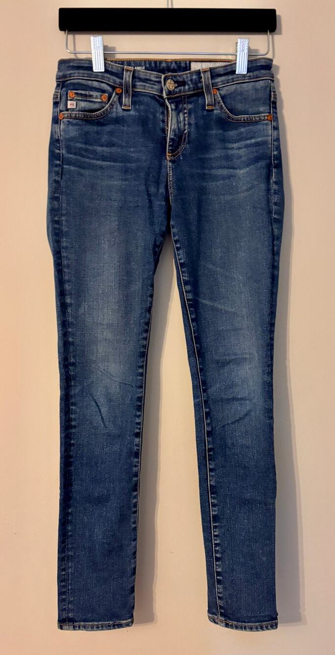 AG Adriano Goldschmied Prima Ankle Jeans Womens 25 Blue Slim Skinny Stretch